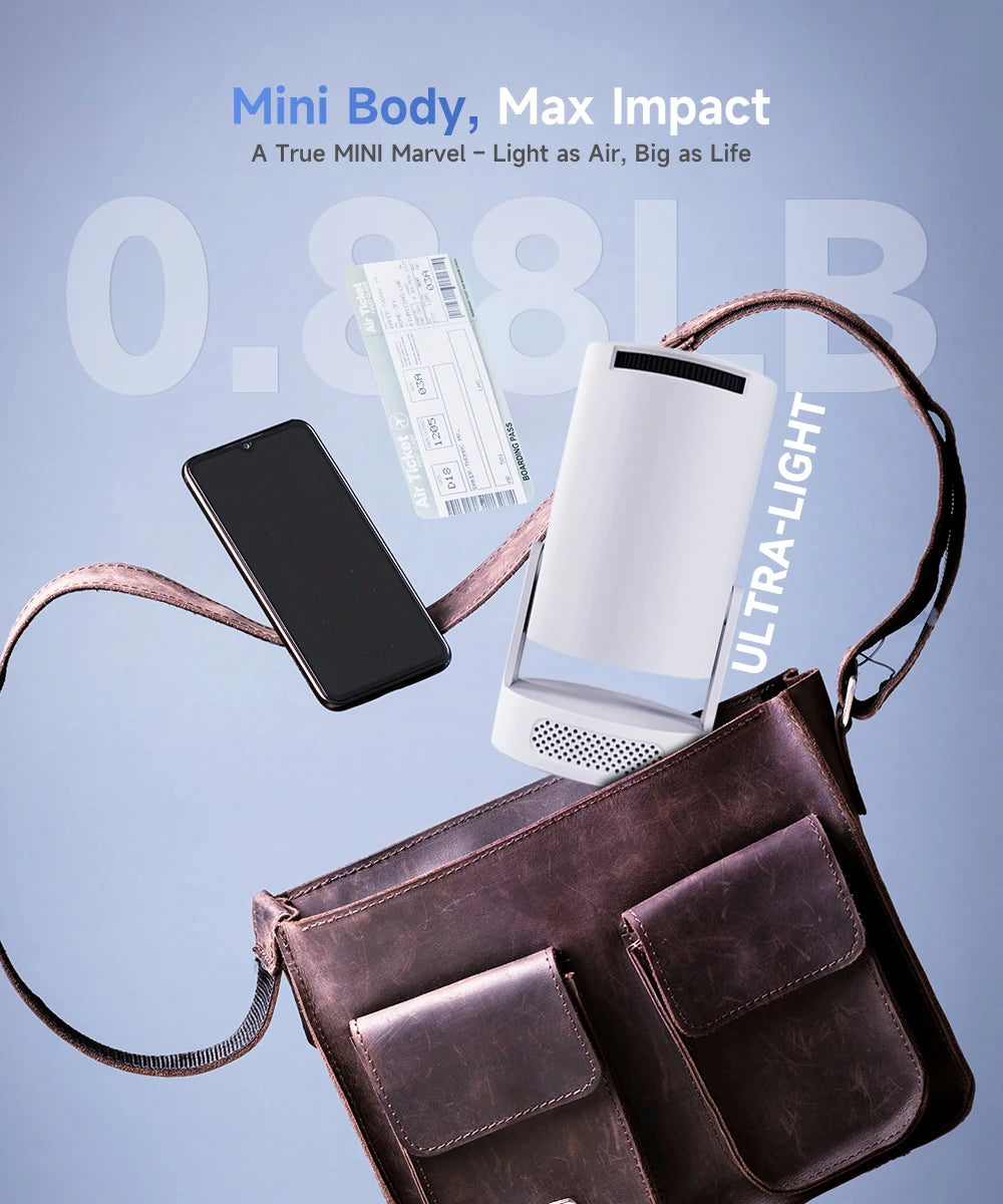 Magcubic HY300 Pro+ 4K draagbare projector met Android 11, 8000 lumen, WiFi 6, Bluetooth 5.4, buitenbioscoop, 5W HiFi-speaker, 720P HD-ondersteuning.