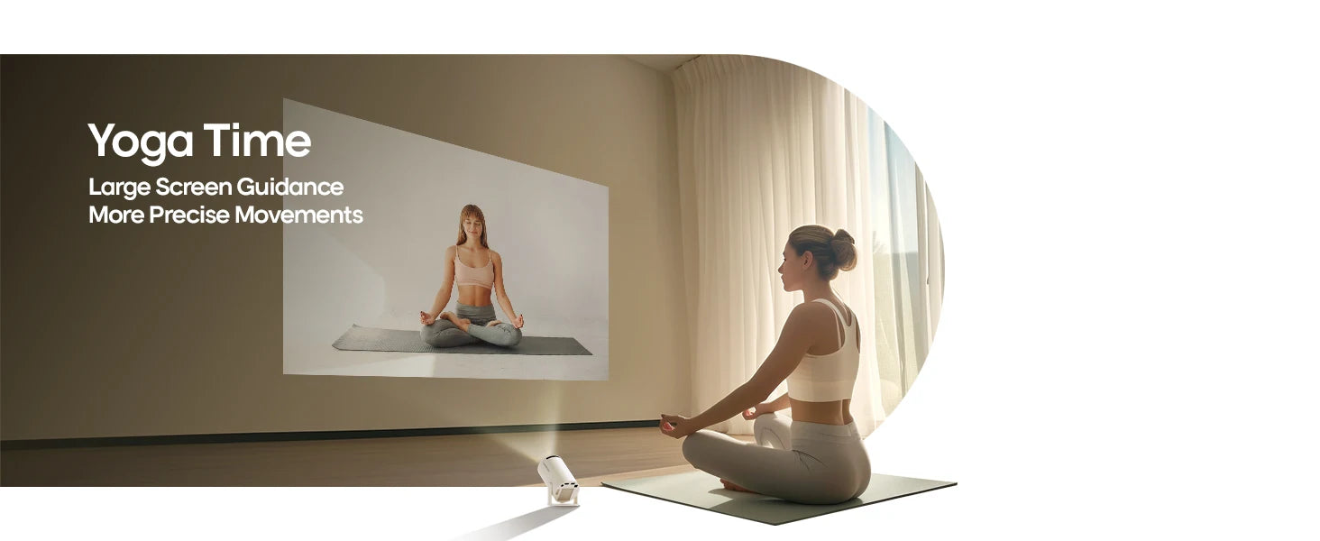 Magcubic HY300 Pro+ 4K draagbare projector met Android 11, 8000 lumen, WiFi 6, Bluetooth 5.4, buitenbioscoop, 5W HiFi-speaker, 720P HD-ondersteuning.